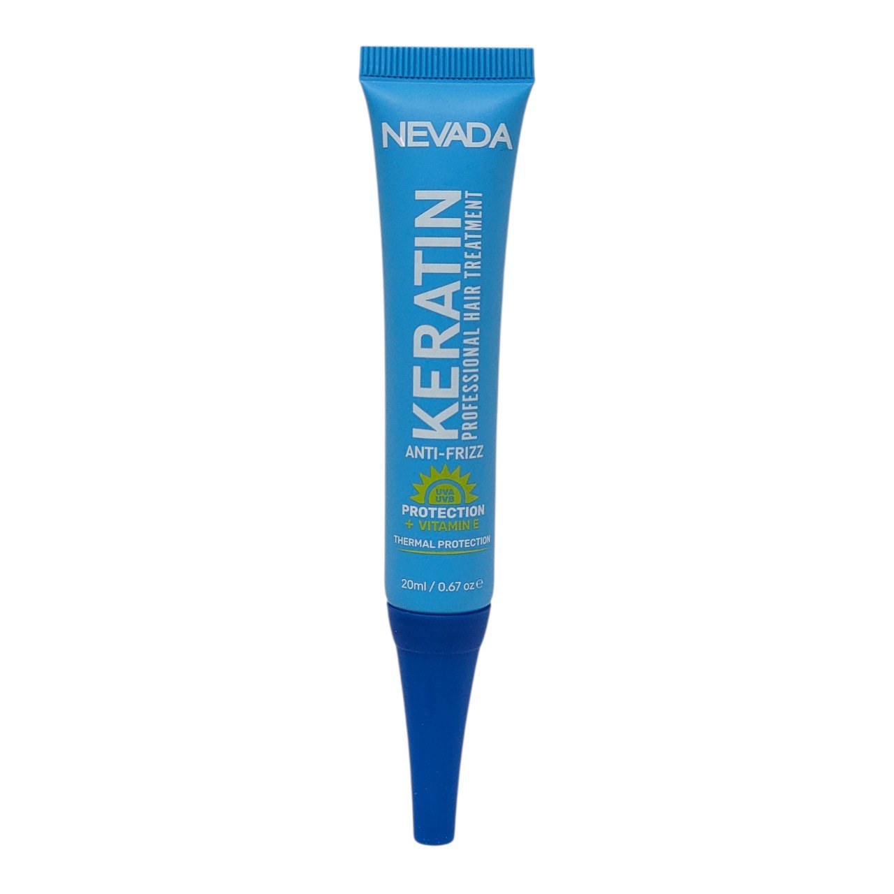 AMPOLLAS PARA EL CABELLO ANTI FRIZZ SIN ENJUAGE CON QUERATINA Y VITAMINA E NEVADA 20ML