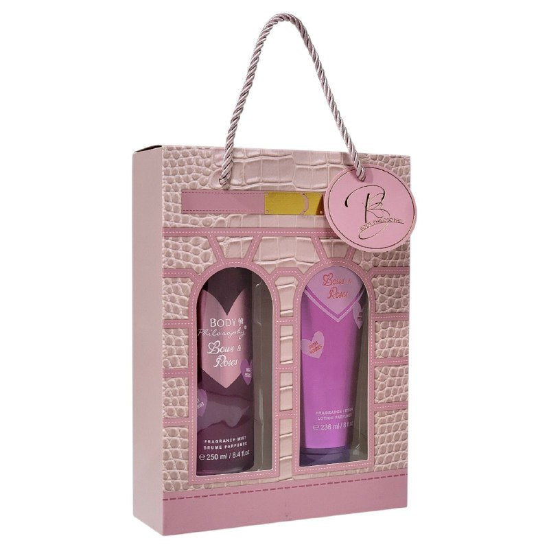 SET BODY PHILOSOPHY BOUS & ROSES SPLASH Y CREMA CORPORAL (M) (AROMA SIMILAR A VICTORIAS SECRET BOROS & ROSES)