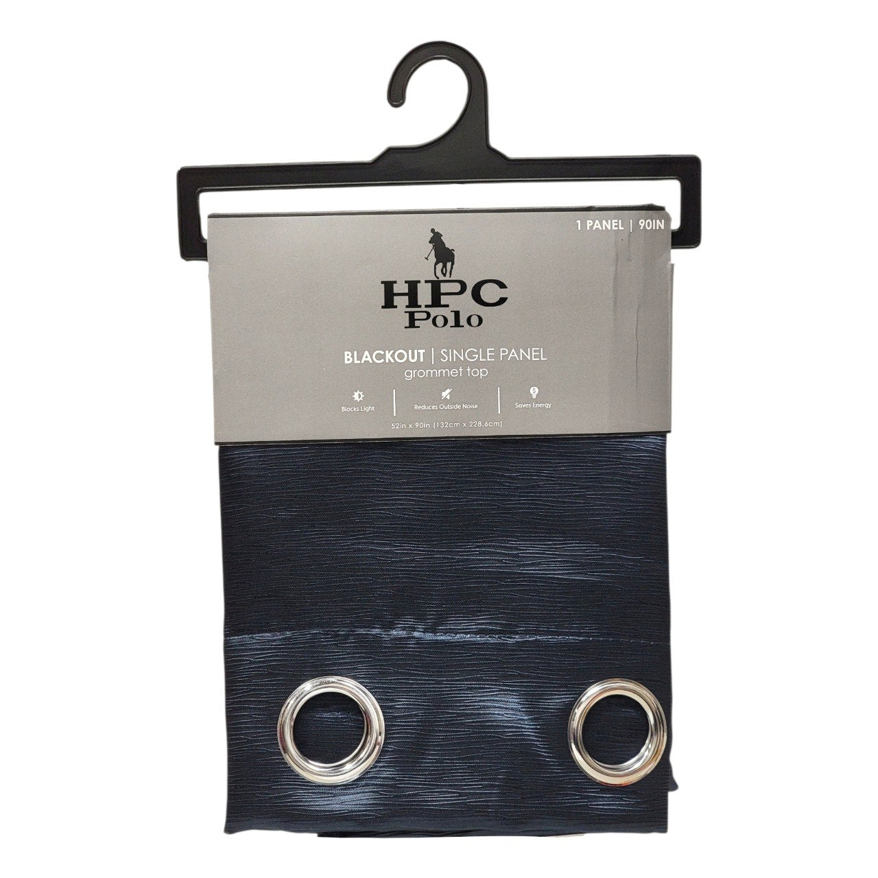 CORTINA BLACKOUT COLOR AZUL OSCURO CON OJALES DE METAL 1 PANEL HPC POLO 132X228CM