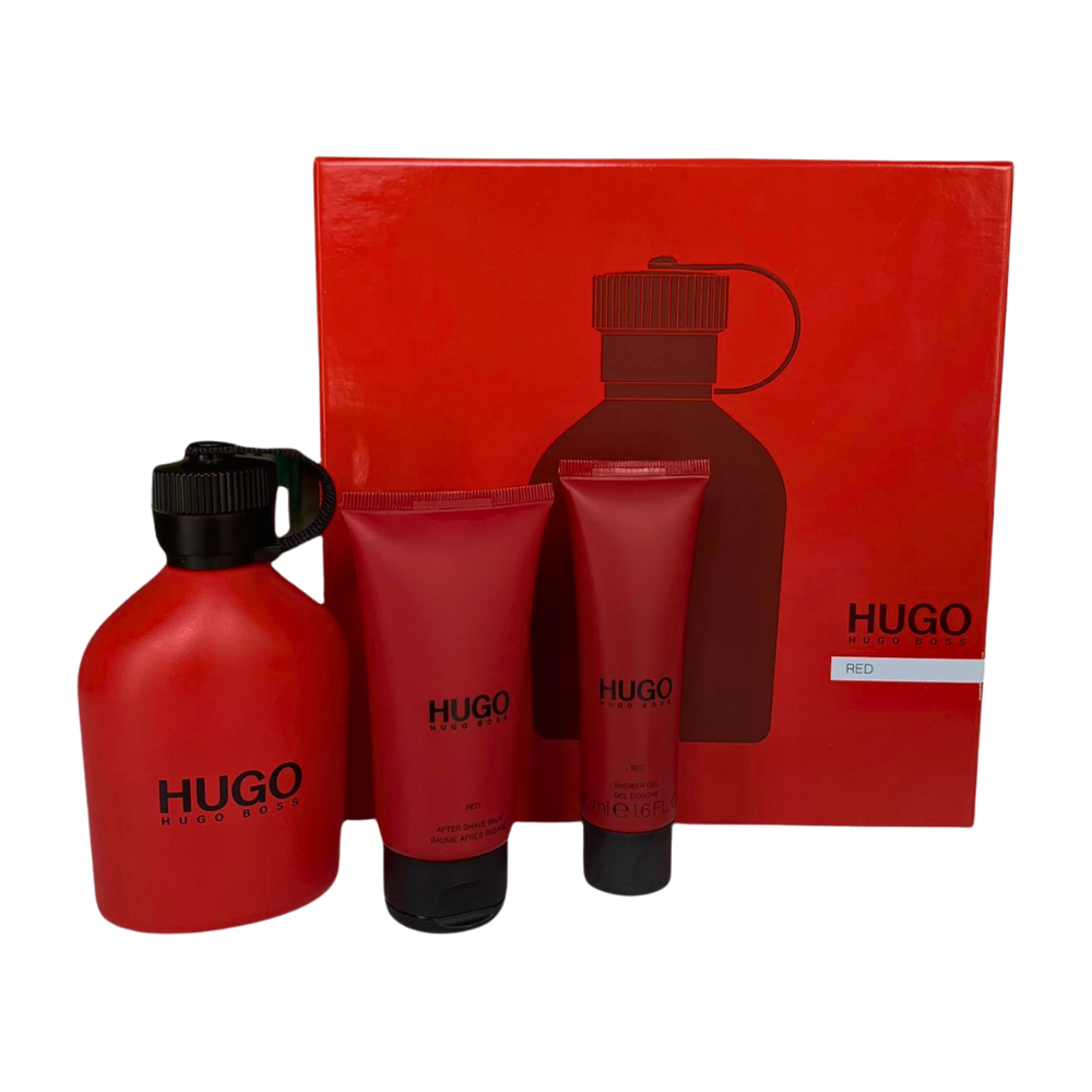 SET HUGO BOSS RED EDT 125ML, SHOWER GEL 50ML, AFTER SHAVE 75ML (H)