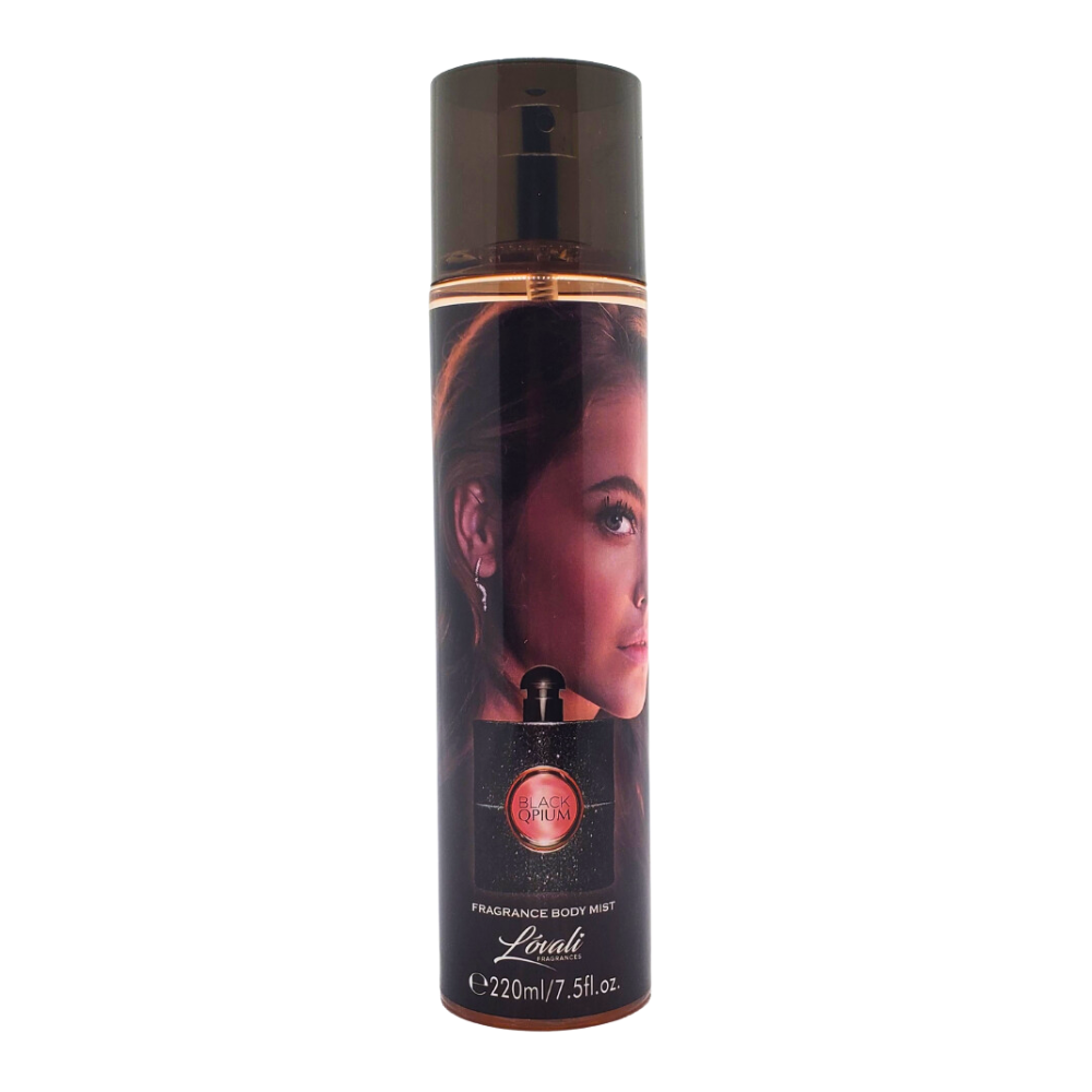 SPLASH LOVALI BLACK QPIUM 220ML (M) (DUPE DE YVES SAINT LAURENT BLACK OPIUM EDP 100ML)