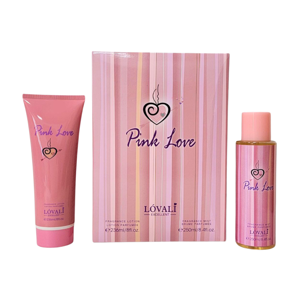 SET LOVALI PINK LOVE SPLASH 250ML, BODY LOTION 236ML (M)