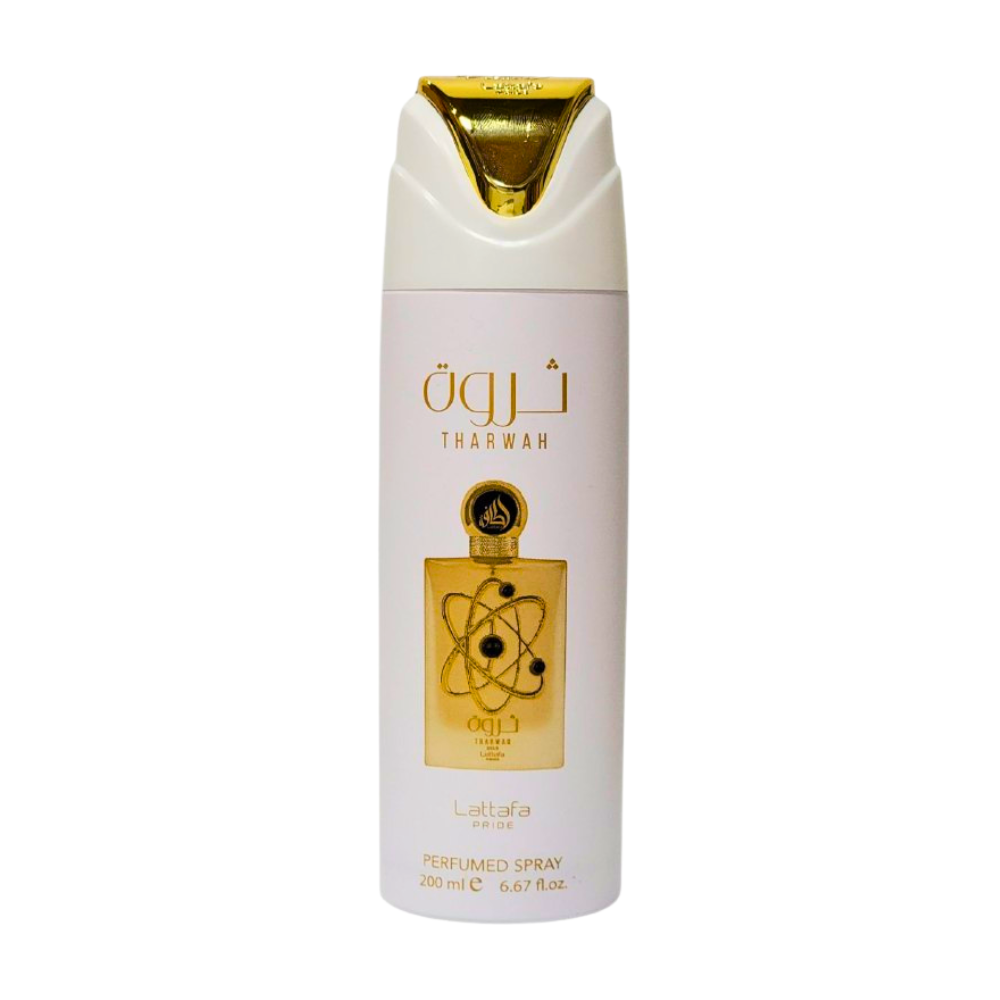 LATTAFA BODY SPRAY THARWAH GOLD 200ML (U)