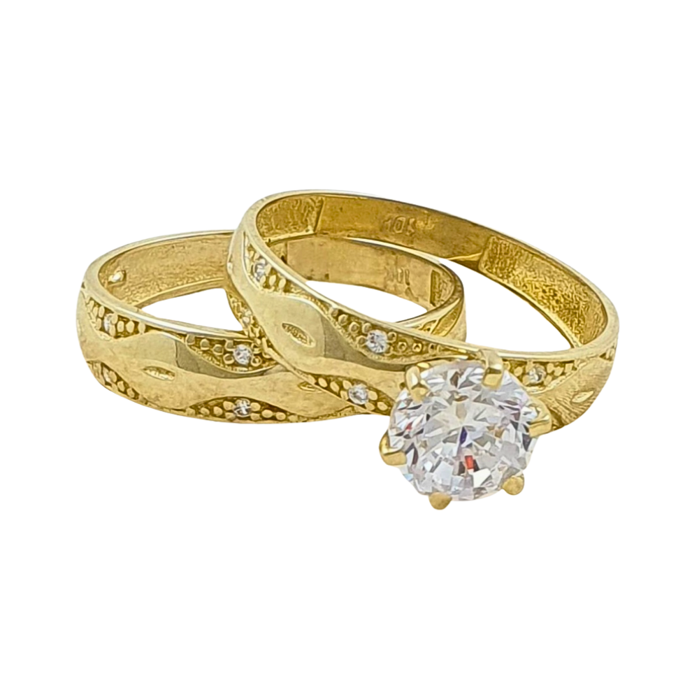 OANI779$7 FORMA ANILLO DE COMPROMISO CIRCON