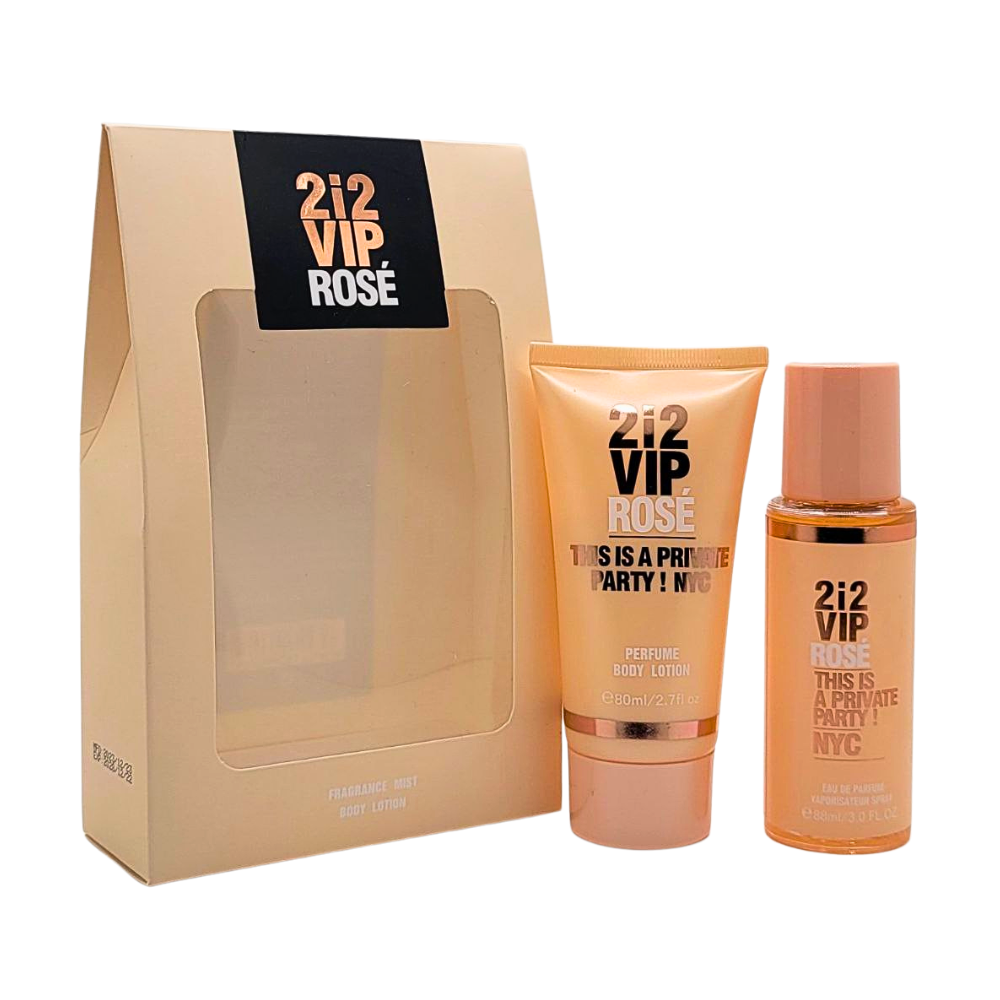 SET DE SPLASH PARA DAMA MYSTICAL 2i2 VIP ROSE SPLASH 88ML, BODY LOTION 80ML (M)