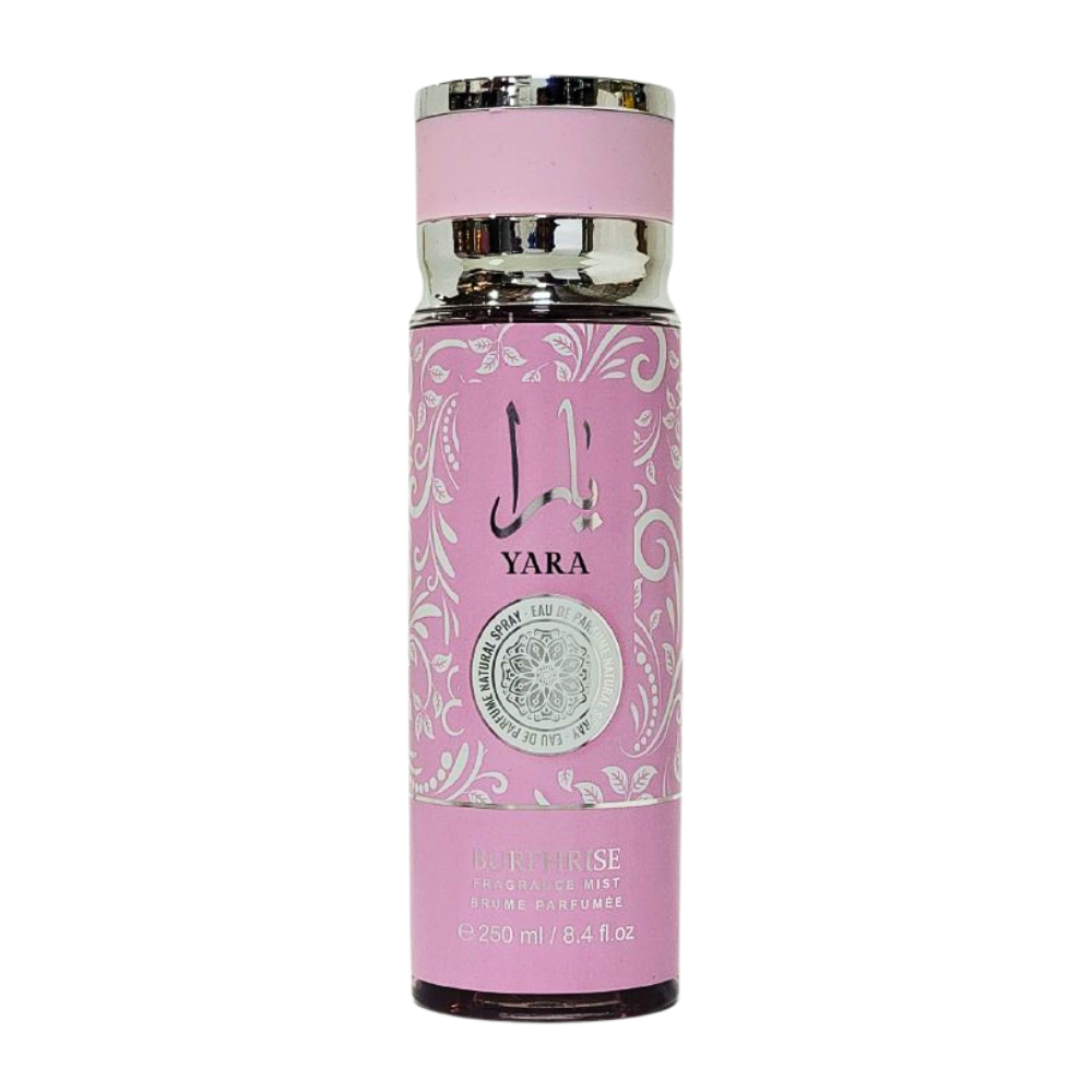 SPRAY PERFUMADO CONCENTRADO YARA BURPHRISE ARABIABEAUTY 250ML (M)(DUPE DE LATTAFA YARA EDP 100ML)