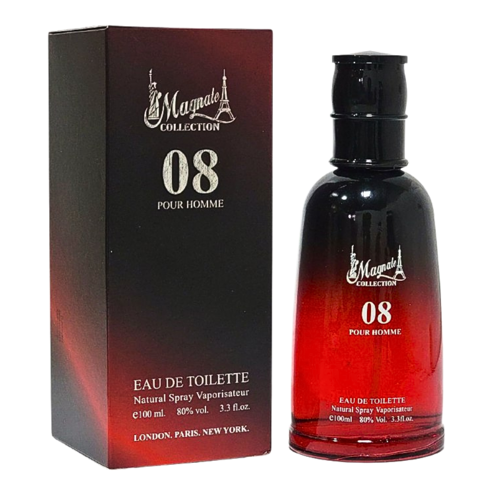 MAGNATE COLLECTION 08 POUR HOMME EDT 100ML (H) (AROMA SIMILAR CHRISTIAN DIOR FAHRENHEIT EDT)