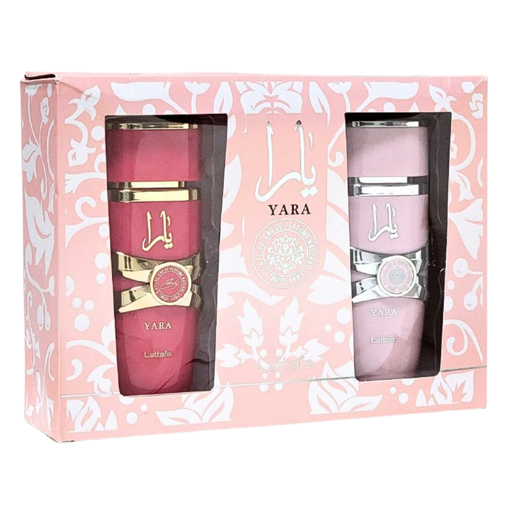SET LATTAFA YARA Y YARA CANDY ECONOMICO DE CALIDAD AAA EDP 100MLX2 (M) PRECIO POR MAYOR ES POR CAJA COMPLETA