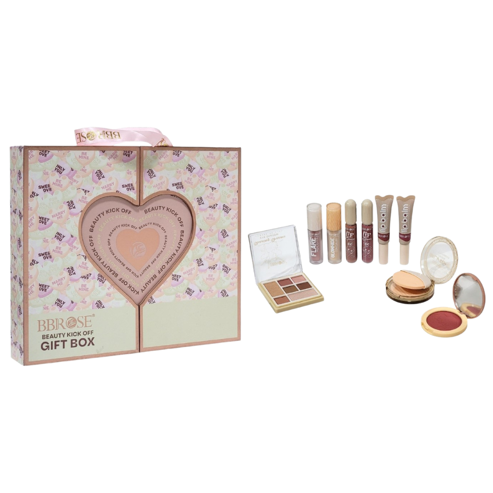 SET DE MAQUILLAJE COMPLETO DE 9 PIEZAS EN CAJA DE REGALO BBROSE