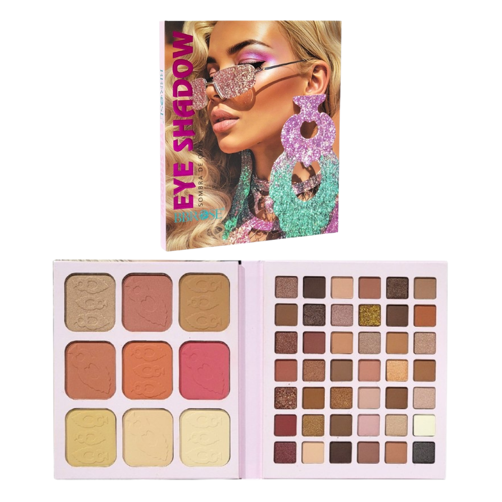 PALETA DE SOMBRAS DE OJOS TODO EN UNO CON POLVOS DE 51 TONOS BBROSE 11G