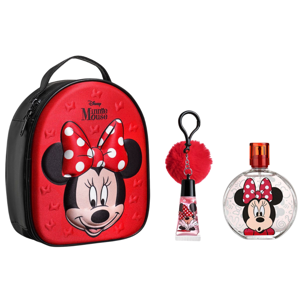 SET DISNEY MINNIE MOUSE EDT 100ML, LONCHERA, LABIAL (M)