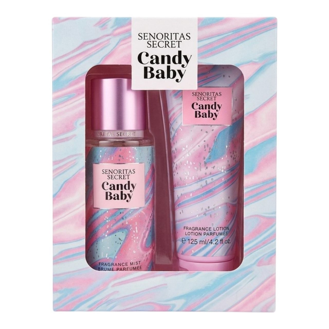 SET SENORITAS SECRET CANDY BABY SPLASH 125ML Y CREMA CORPORAL 125ML (M) (AROMA SIMILAR A VICTORIAS SECRET CANDY BABY)