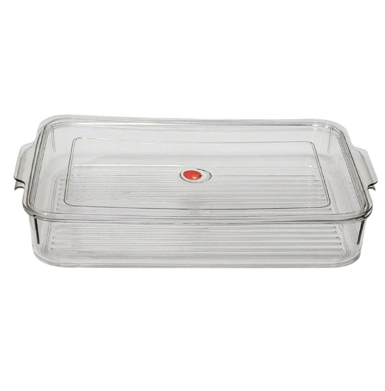 ORGANIZADOR RECIPIENTE CAJA DE ALMACENAMIENTO MULTIFUNCIONAL DE ACRILICO TRANSPARENTE CON TAPA BENELI HOME 5X20X30CM
