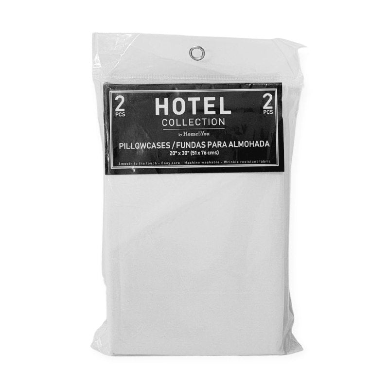 FUNDA PARA ALMOHADAS MATRIMONIAL Y QUEEN 100% POLIESTER 2 PIEZAS HOTEL COLLECTION 51X76CM SOBREFUNDA