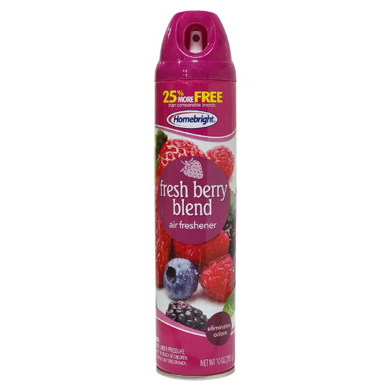 AMBIENTADOR AROMATIZANTE EN SPRAY DE FRESA Y BAYAS HOMEBRIGHT 283G