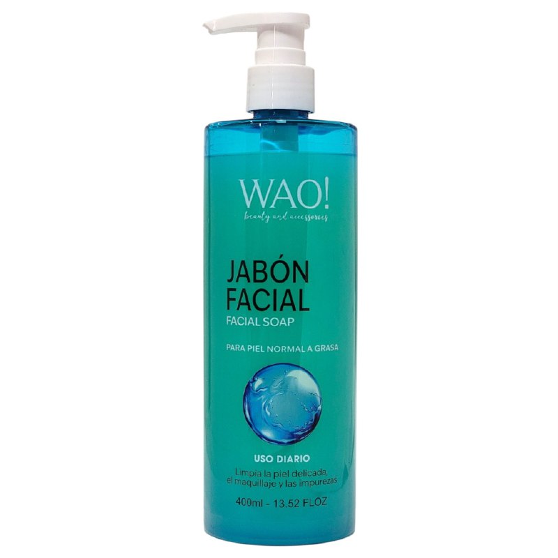 LIMPIADOR JABON FACIAL PARA PIEL NORMAL A GRASA WAO 400ML