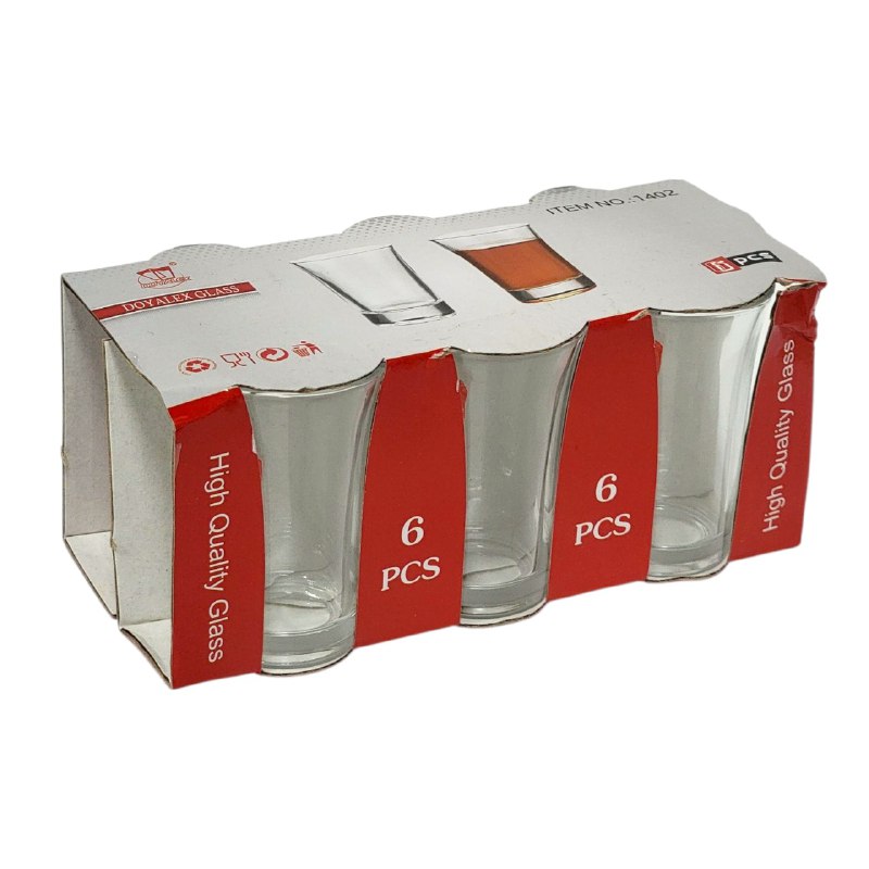 SET DE TEQUILEROS 6 PIEZAS DORYALEX VIDRIO 7X4.5CM