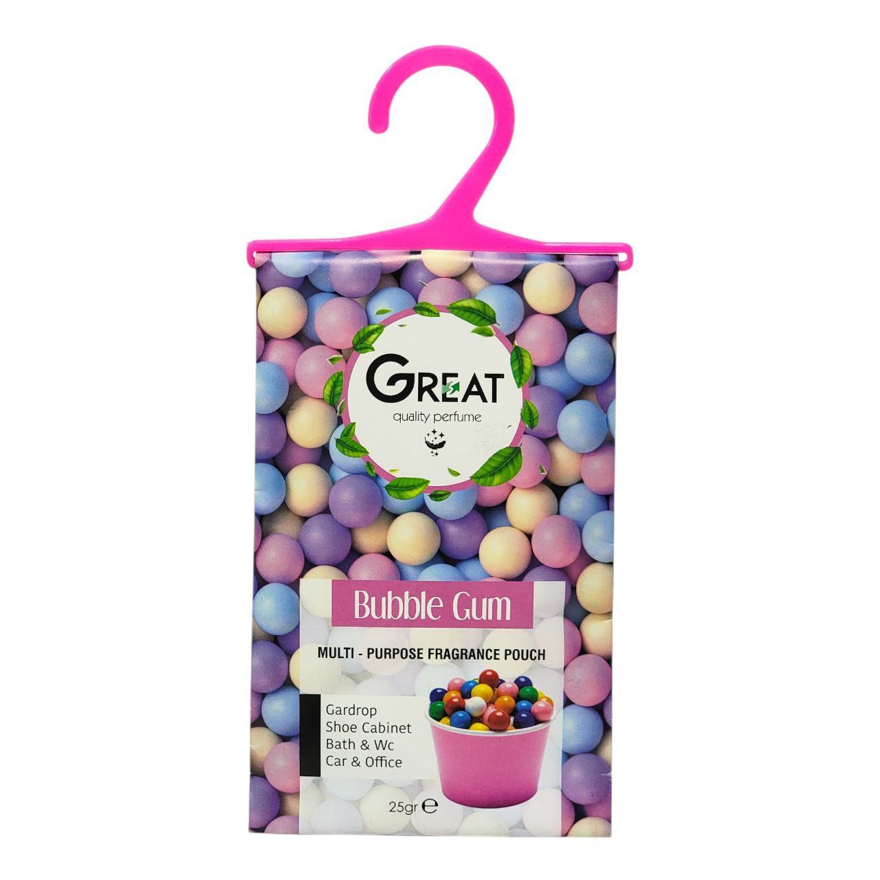 AMBIENTADOR EN BOLSA MULTIUSO AROMA A CHICLE GREAT 25G