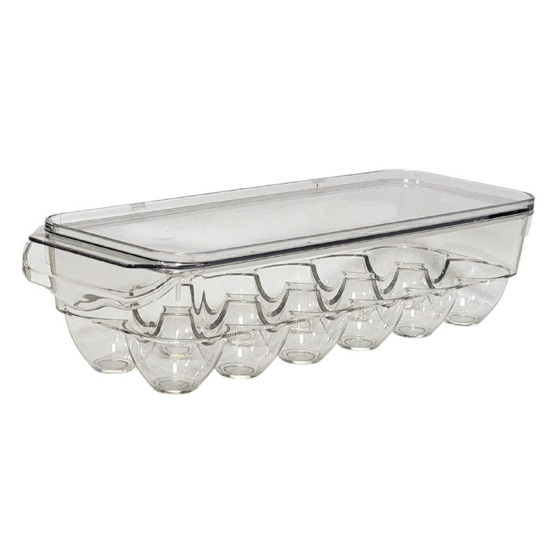 ORGANIZADOR DE HUEVOS TRANSPARENTE HUEVERA PARA 12 HUEVOS 33X12X9CM