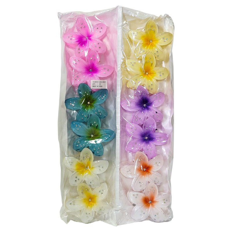GANCHO PARA EL CABELLO DE PINZA DE FLOR HAWAIANA, PINZAS DE SUJECION FUERTE, ACCESORIO PARA EL CABELLO 9CM, PAQUETE 12UND