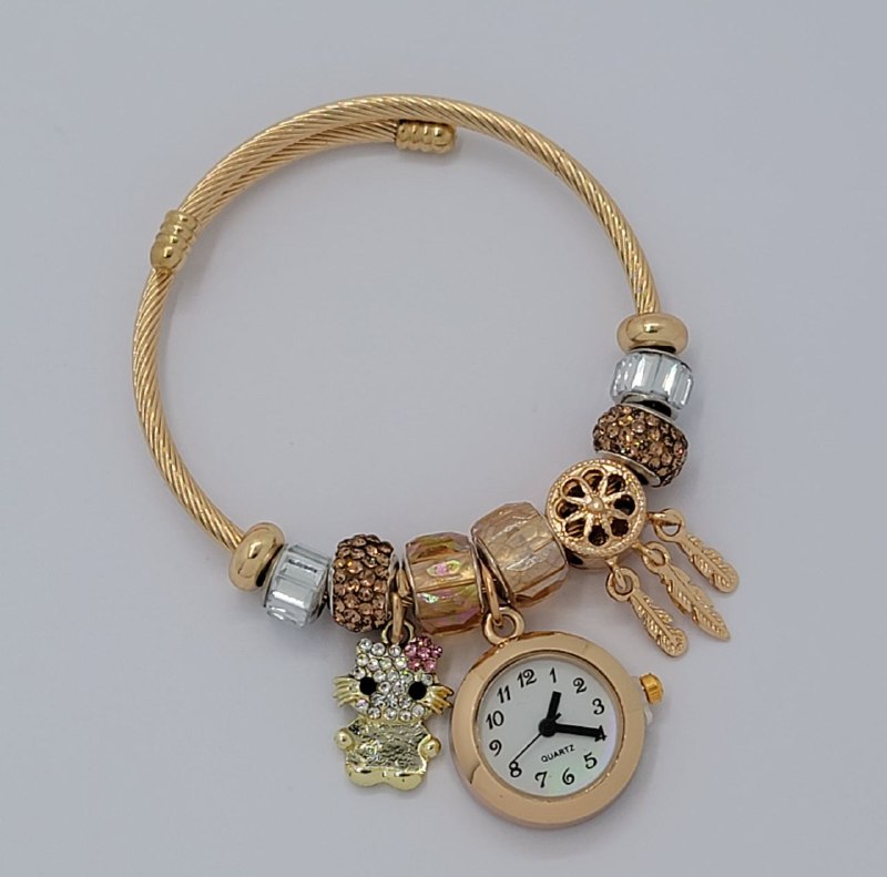 RELOJ ECONOMICO TIPO PANDORA PARA DAMA