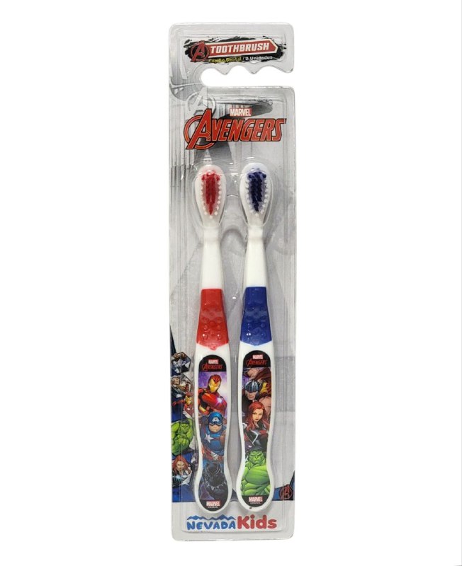 CEPILLO DE DIENTES EN SET DE 2UND PARA NIÑO MARVEL AVENGERS NEVADA KIDS