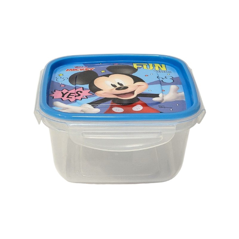 RECIPIENTE PANA PARA ALIMENTOS INFANTIL CON DISEÑO DE MICKEY MOUSE 15X15X7CM