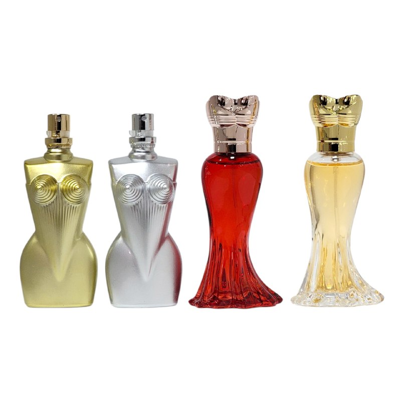 SET MYSTICAL DE MINI PERFUMES EDP 30MLX4 (M) (AROMA SIMILAR A JEAN PAUL GAULTIER DIVINE Y PARIS HILTON GOLD RUSH)