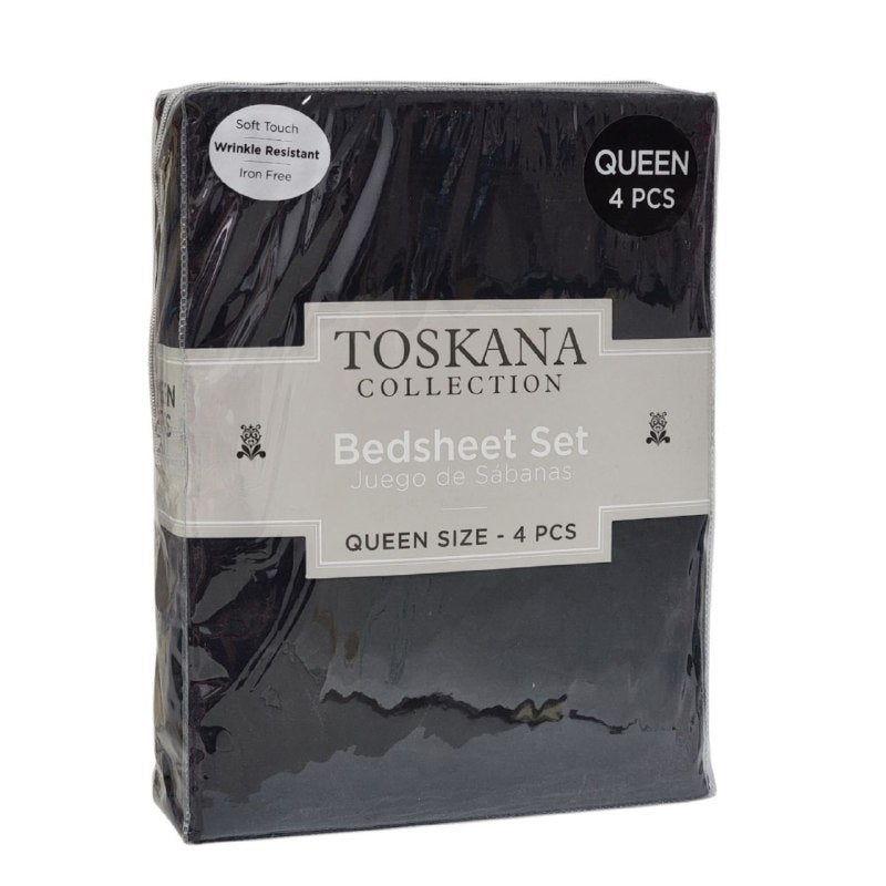 JUEGO DE SABANAS DE LUJO TAMAÑO QUEEN 4PCS TOSKANA COLLECTIONS