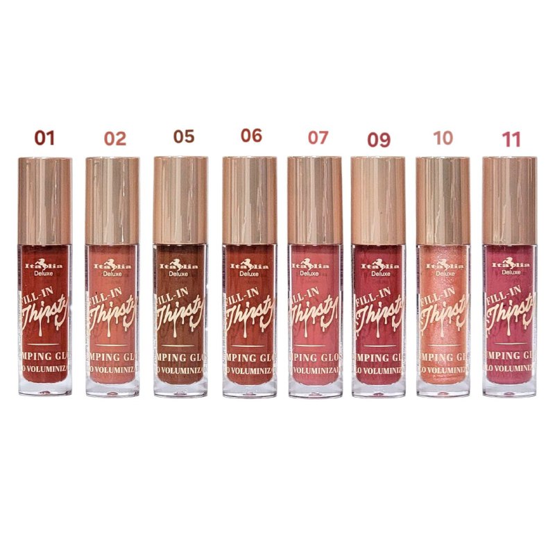 BRILLO LABIAL VOLUMIZADOR E HIDRATANTE CON VITAMINA E ITALIA DELUXE 4G