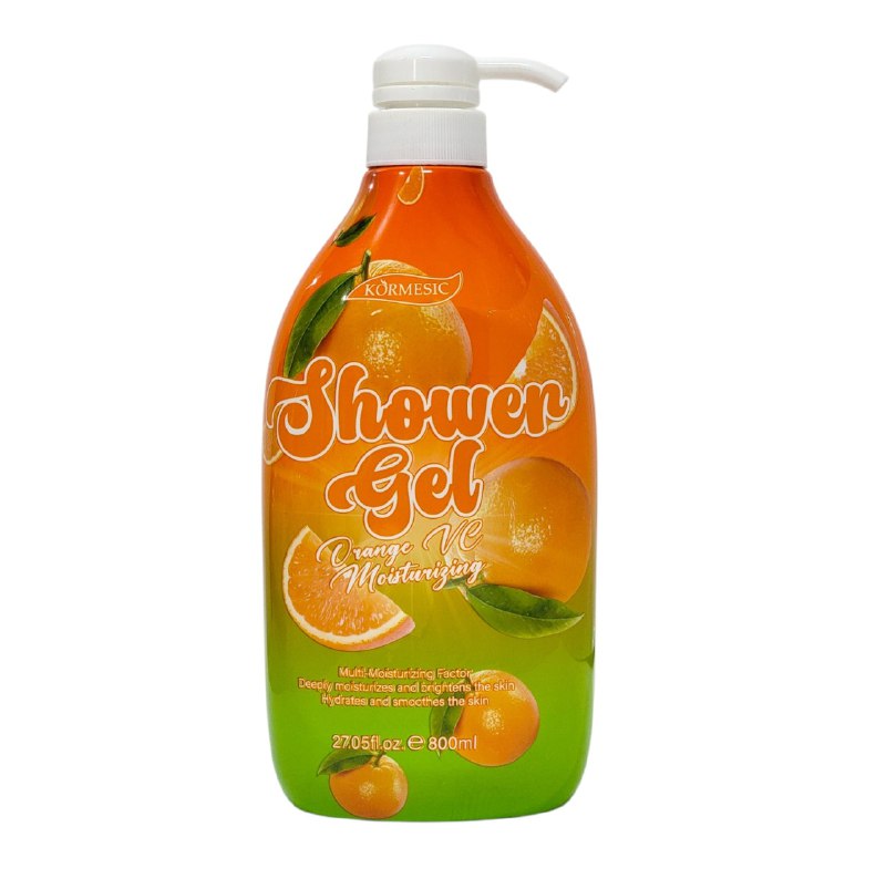 GEL DE DUCHA DE NARANJA VITAMINA C HIDRATANTE PROFUNDO ILUMINADOR KORMESIC 800ML