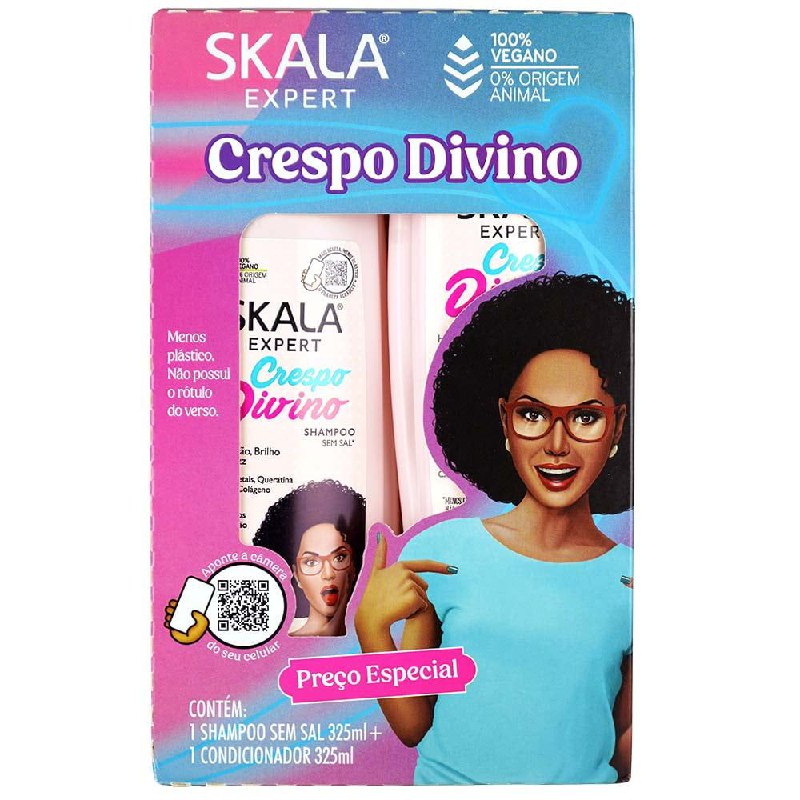 SHAMPOO EN SET, SHAMPOO SIN SAL 325ML, ACONDICIONADOR 325ML, CRESPO DIVINO SKALA EXPERT