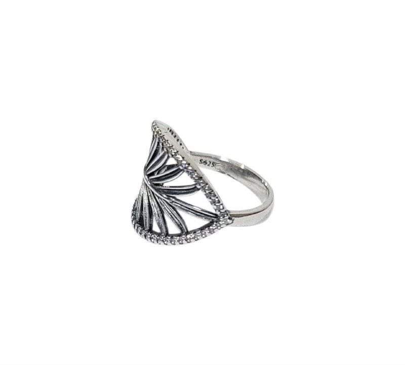 PANI600 ANILLO EN FORMA DE HOJA, PLATA 925