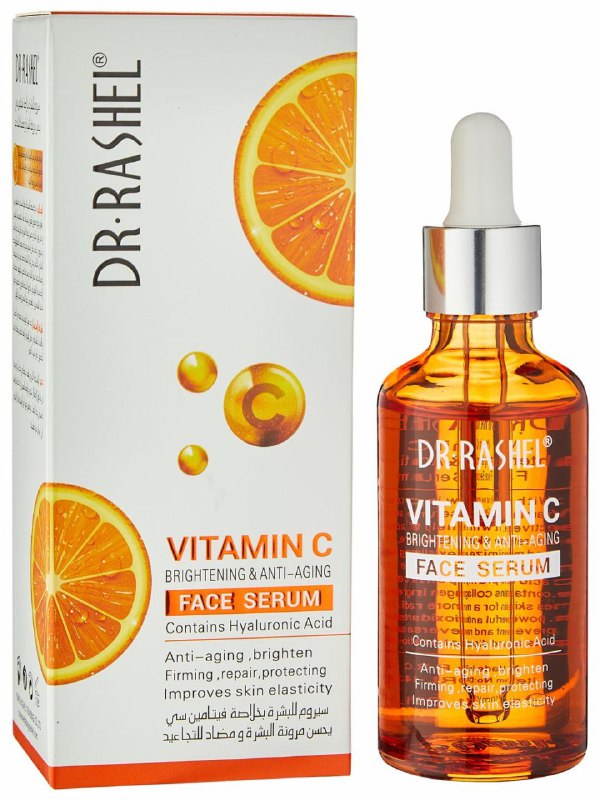 SUERO FACIAL ILUMINADOR Y ANTIENVEJECIMIENTO CON VITAMINA C Y ACIDO HIALURONICO DR RASHEL 50ML