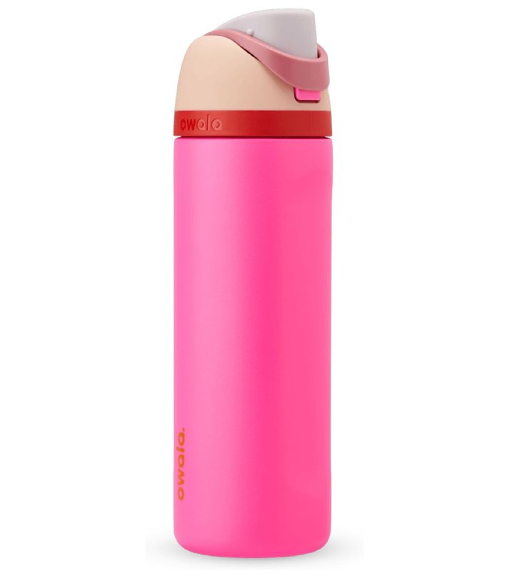 BOTELLA DE AGUA TERMICA CON SISTEMA DE DOBLE HIDRATACION COLOR FUCSIA OWALA 24OZ PRECIO POR MAYOR ES POR CAJA
