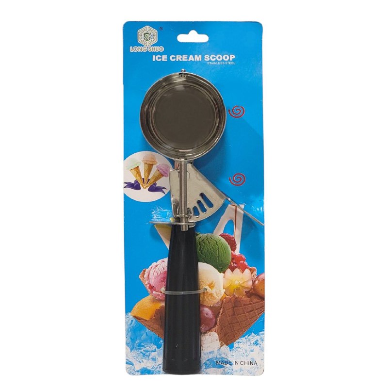 CUCHARA PARA HACER BOLITAS DE HELADO DE ACERO INOXIDABLE LONG SHUO ICE CREAM SCOOP