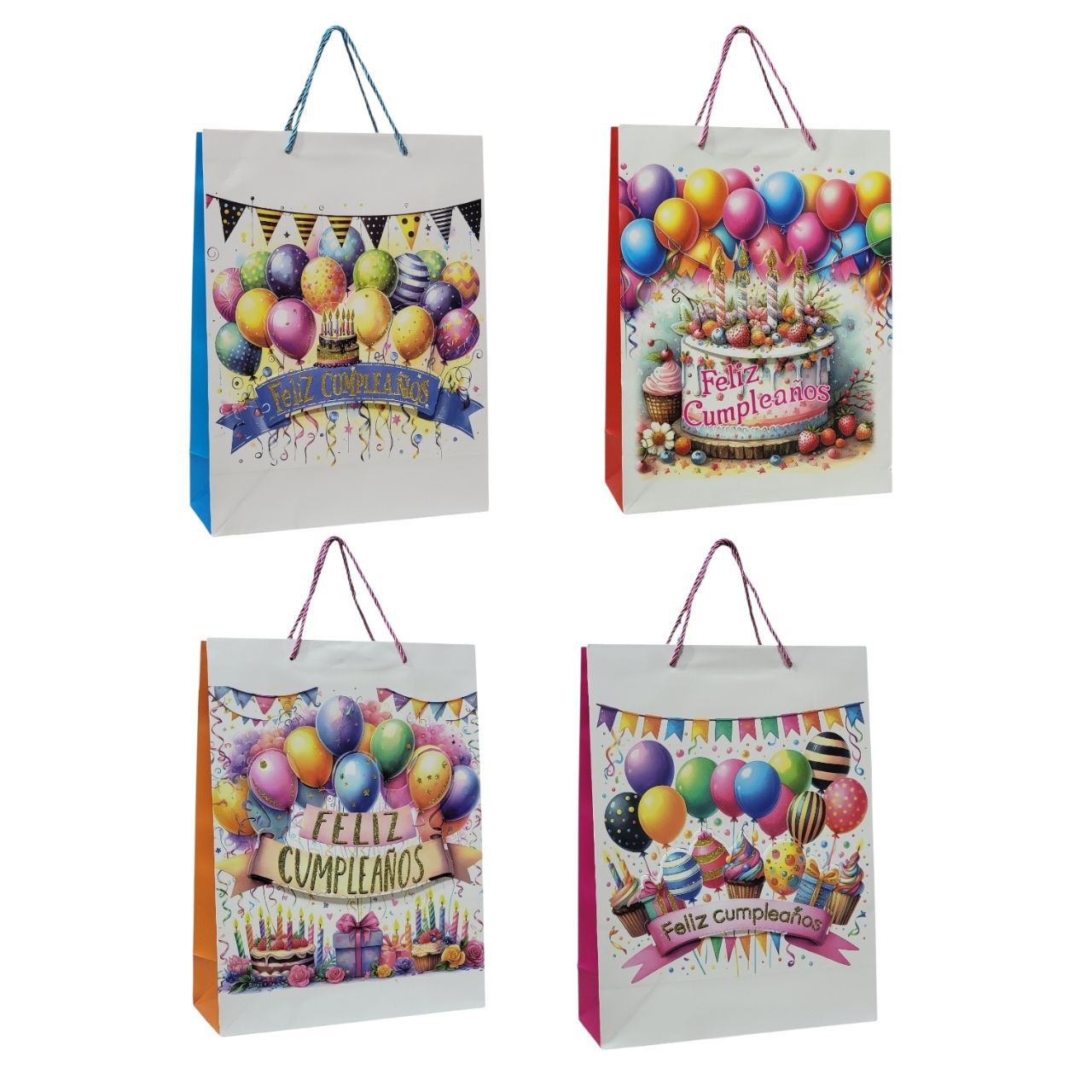 BOLSA DE REGALO PARA CUMPLEAÑOS GRANDE 30X40X12CM