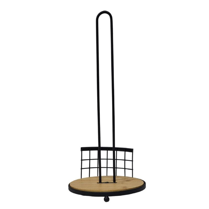 SOPORTE VERTICAL PARA PAPEL TOALLA DE COCINA CON BAMBU LOTUS 15X33CM
