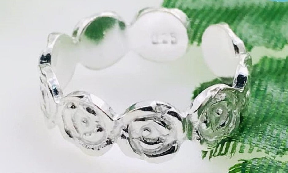 PANIN66 anillo flores ajustable