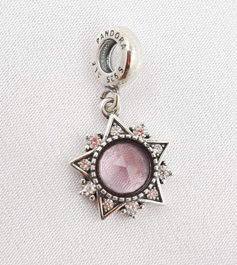 PCHARM2650#2 COLGANTE DE ESTRELLA CON CIRCON ROSA