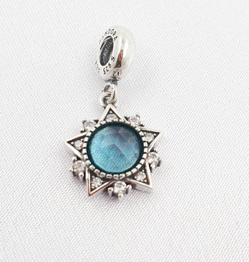 PCHARM2650#1 COLGANTE DE ESTRELLA CON CIRCON AZUL