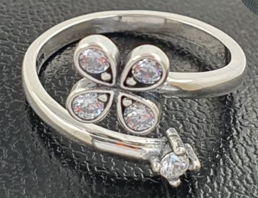 PANI1717 ANILLO FLOR, PLATA 925