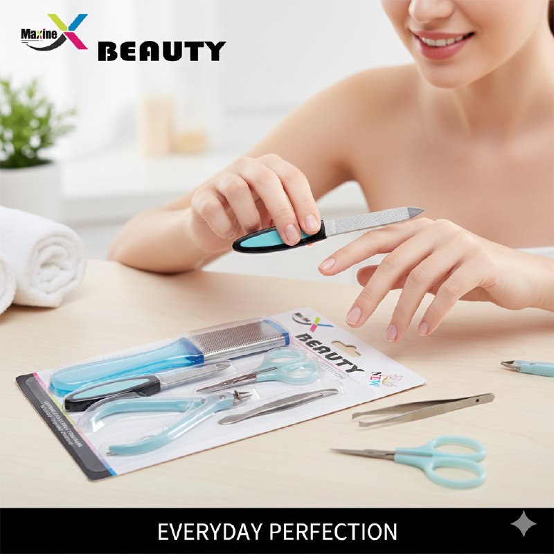 SET DE PEDICURA DE 5 PIEZAS ELIMINAN CALLOS, ALISAN LA PIEL Y MANTIENE TUS UÑAS IMPECABLES MAIXING BEAUTY 2 COLORES