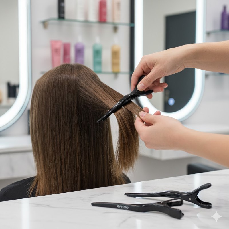 GANCHO CLIPS PARA EL CABELLO DE AGARRE PERFECTO ANTIDESLIZANTE SUAVE EVOK 6 PIEZAS