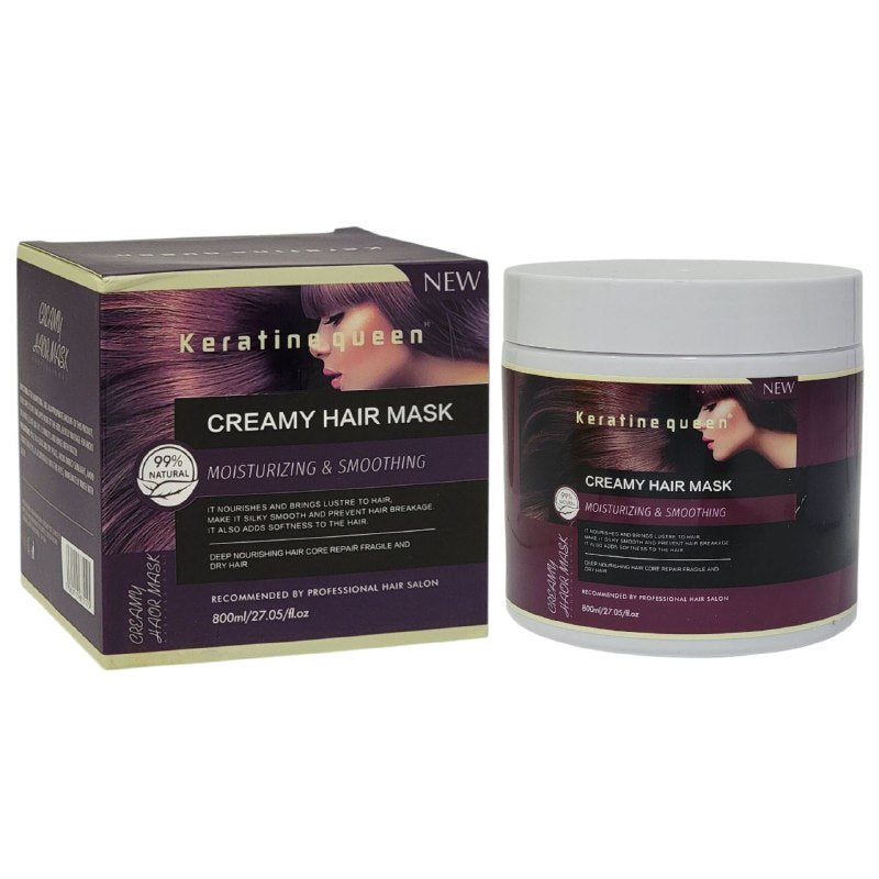 MASCARILLA PARA EL CABELLO CREMOSA DE QUERATINA NATURAL KERATINE QUEEN 800ML