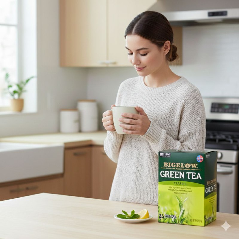 TE VERDE CLASICO CON CAFEINA RELAJANTE EN CAPSULAS BIGELOW 24UND