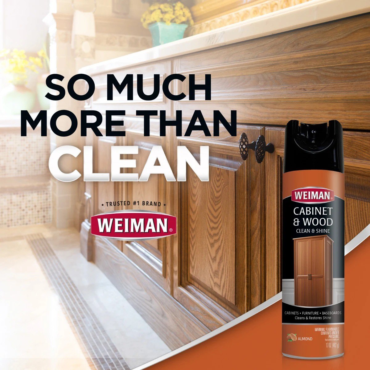 LIMPIADOR Y LUSTRADOR EN AEROSOL PARA SUPERFICIES DE MADERA WEIMAN 482G