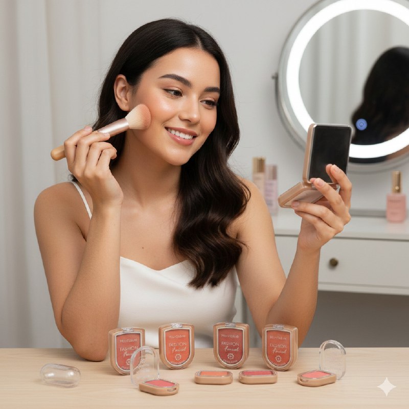 BLUSH FACUAL MOC ALLURE 3G, 6 TONOS
