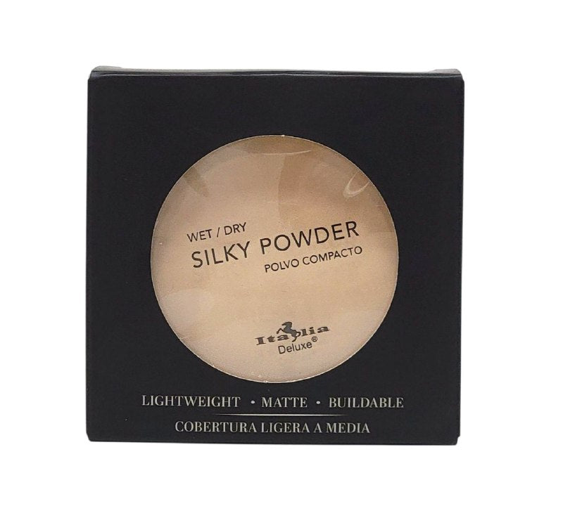 POLVO COMPACTO LIGERO MATE TONO 01 NATURAL IVORY ITALIA DELUXE 8G