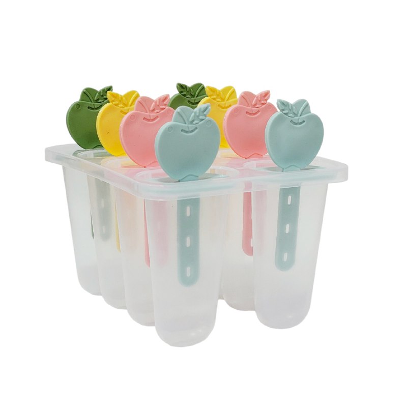 MOLDE DE PLASTICO PARA HACER PALETAS CON FORMAS DE FRUTAS, RESISTENTE Y DURADERO DE 8 ESPACIOS 13X15CM
